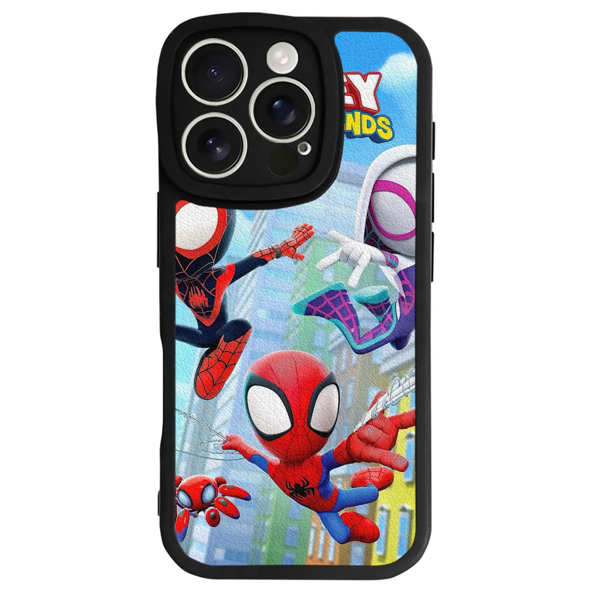 （画像用） Spider Man スパイダーマン 【iPhone 16シリーズ対応】シリコンスマホケース（レザー調） 材質：シリコン